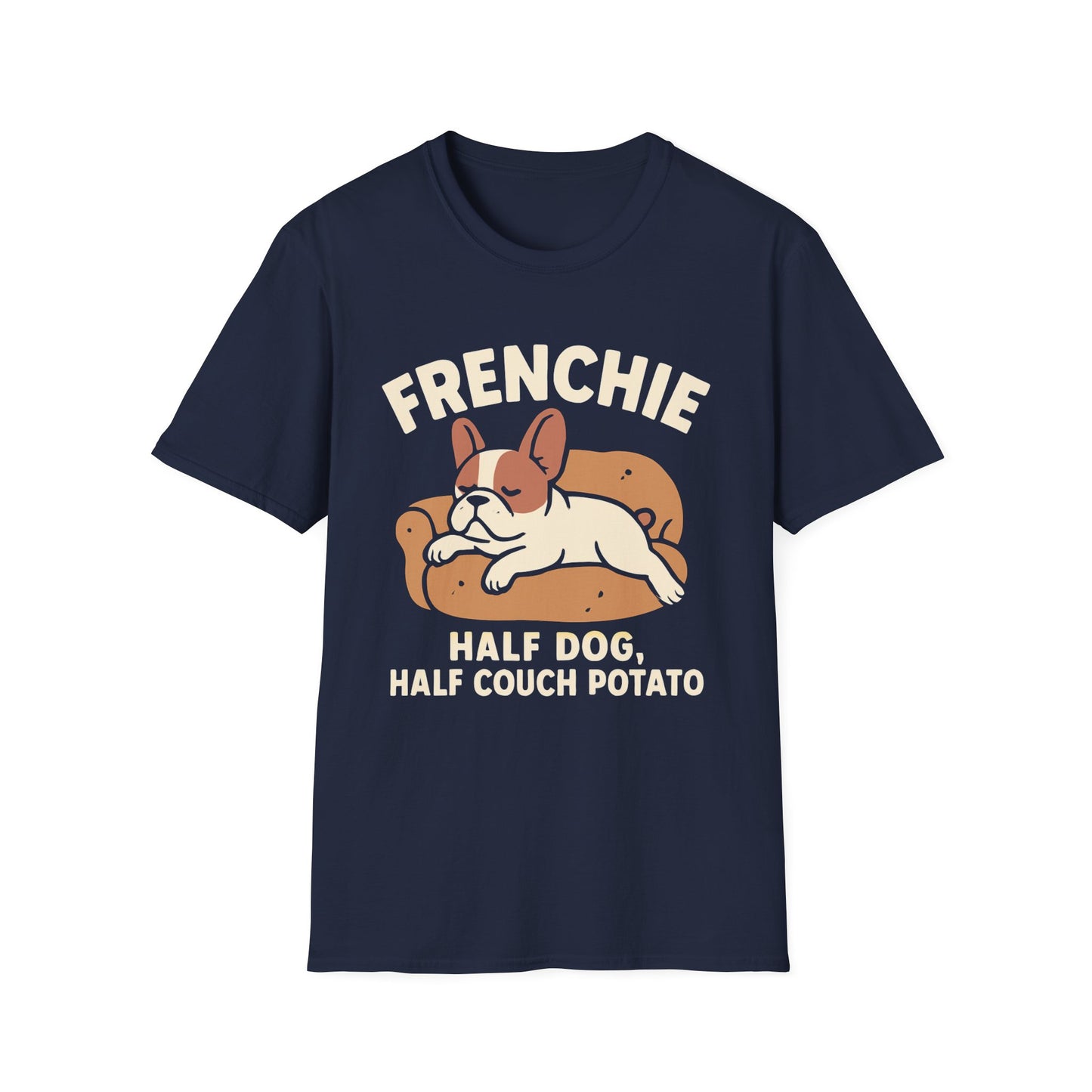Frenchie Half Dog Half Couch Potato T-Shirt