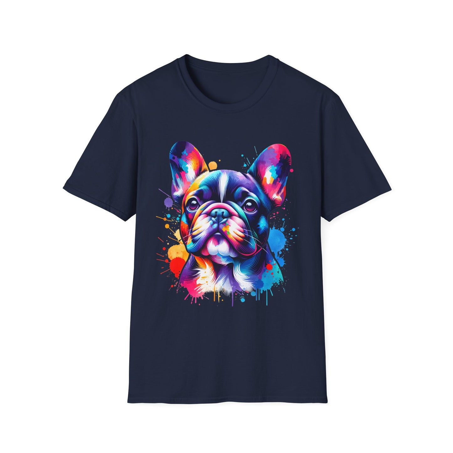Vibrant French Bulldog T-Shirt, Colorful Dog Tee,