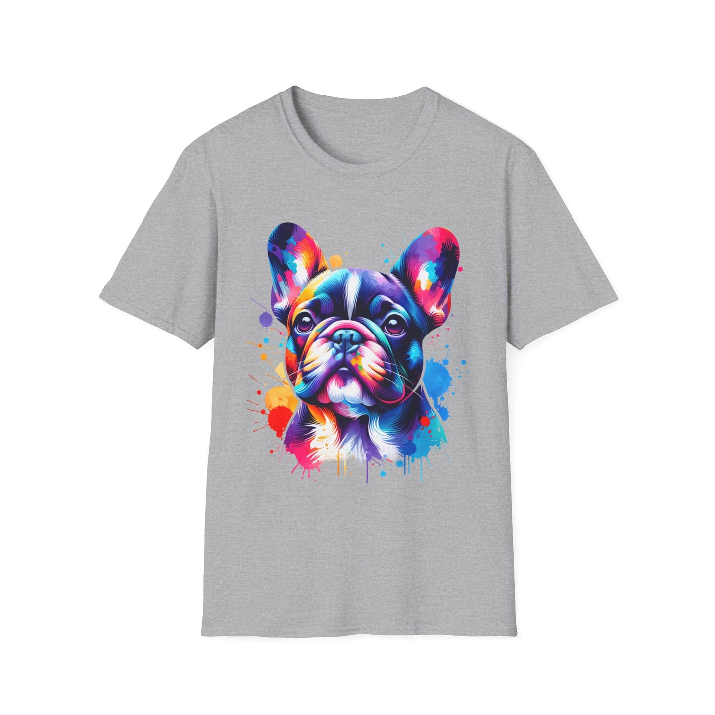 Vibrant French Bulldog T-Shirt, Colorful Dog Tee,