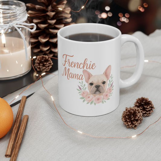 Frenchie Mom Ceramic Mug - Gift for Dog Lovers, Cute French Bulldog Mug, Animal Lover's Gift