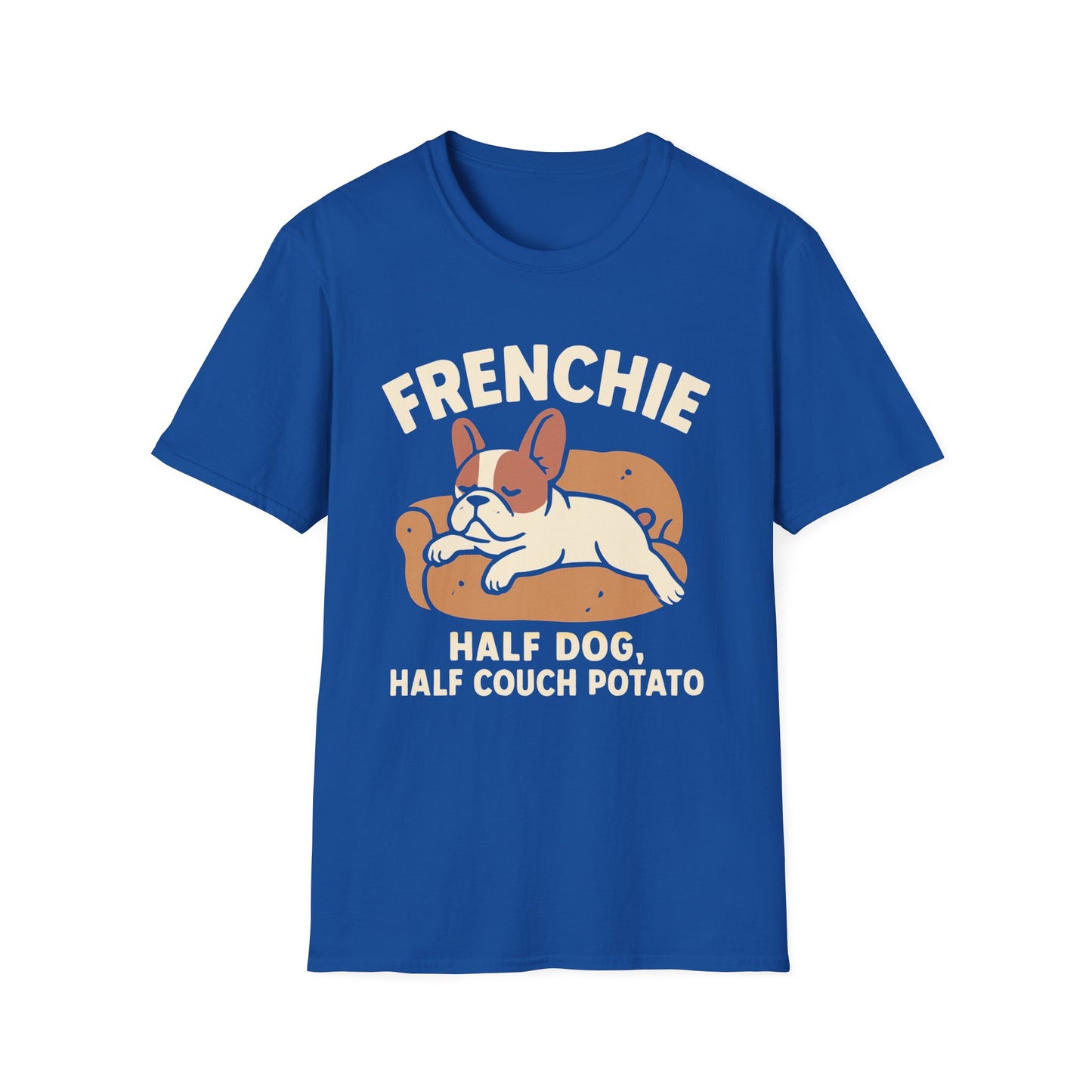 Frenchie Half Dog Half Couch Potato T-Shirt
