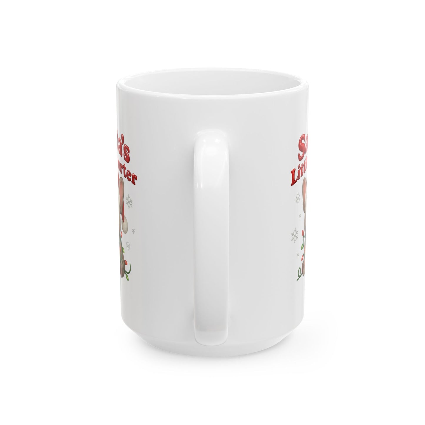 Santa's Little Helper Ceramic Mug, Christmas Coffee Cup, Holiday Gift