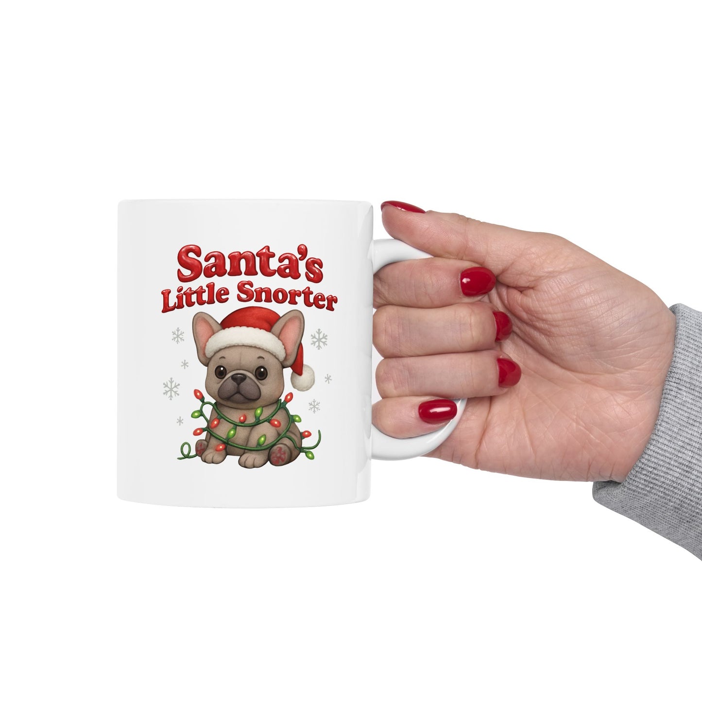 Santa's Little Helper Ceramic Mug, Christmas Coffee Cup, Holiday Gift