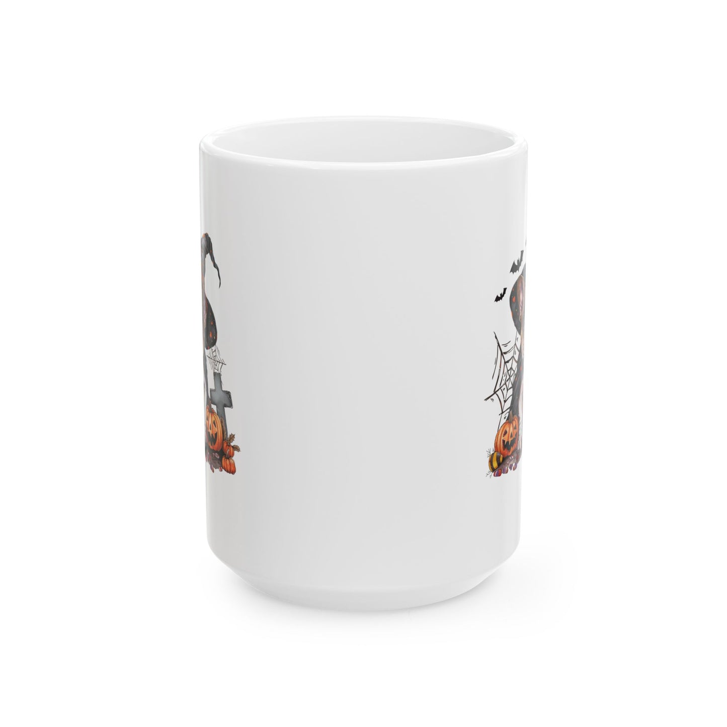Spooky Frenchie Halloween Ceramic Mug,