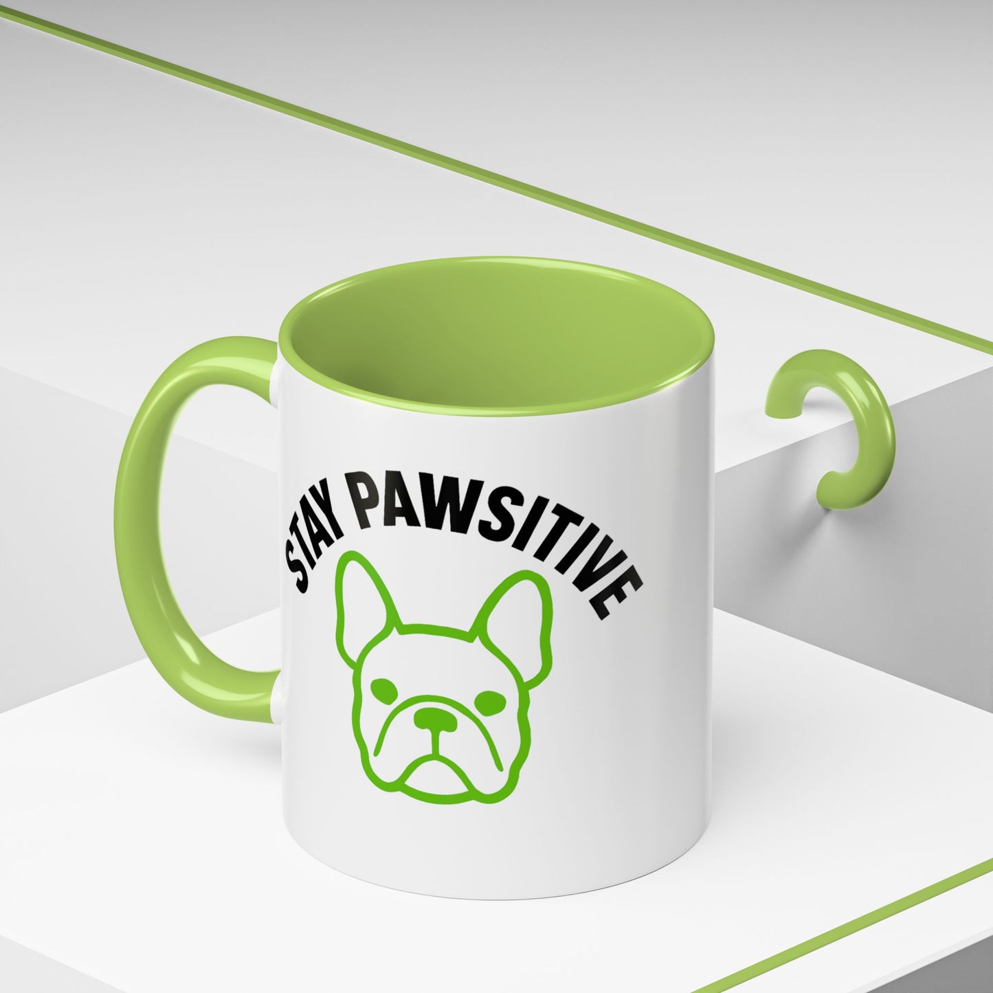 Stay Pawsitive Coffee Mug | French Bulldog Lover Gift, Dog Mom Mug,