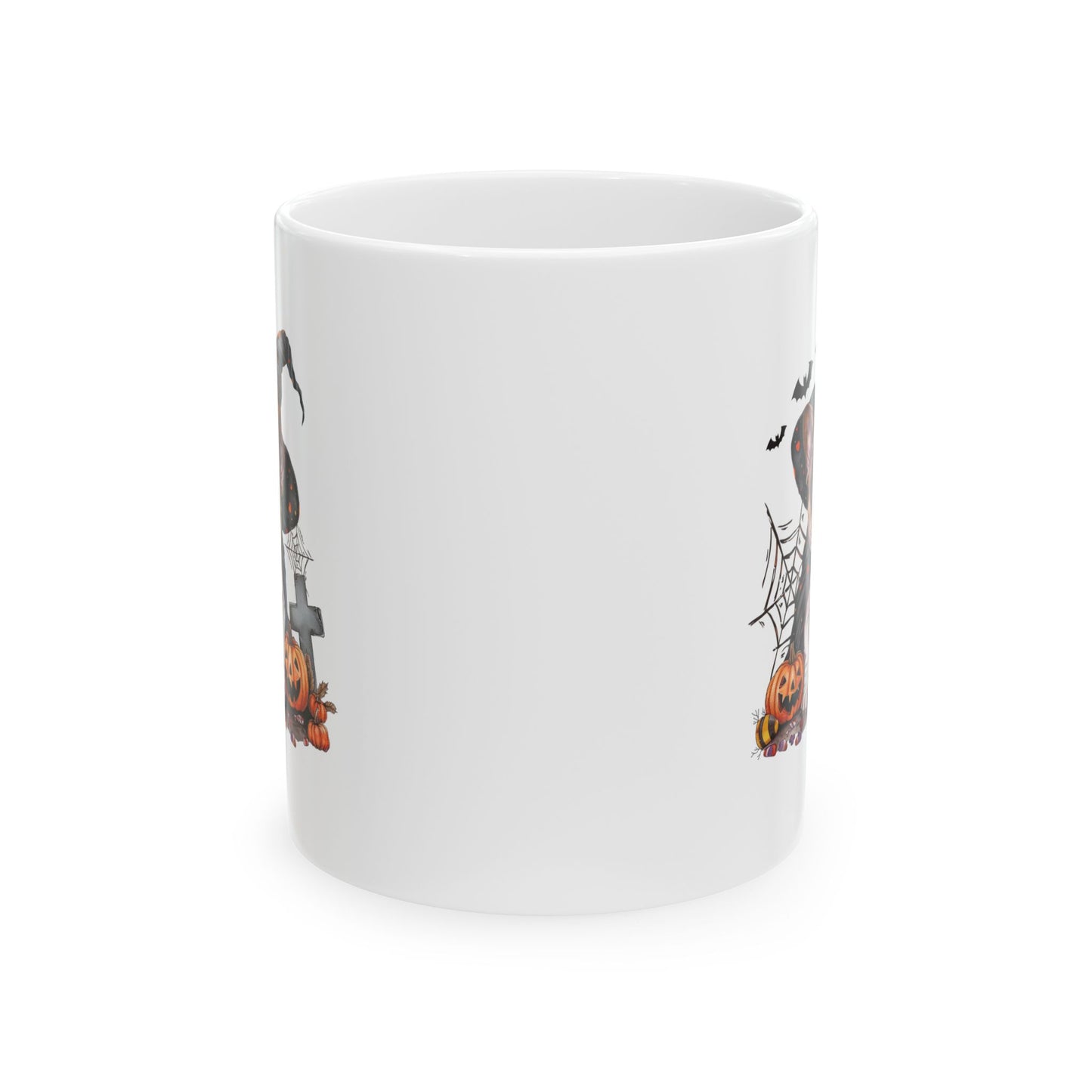 Spooky Frenchie Halloween Ceramic Mug,