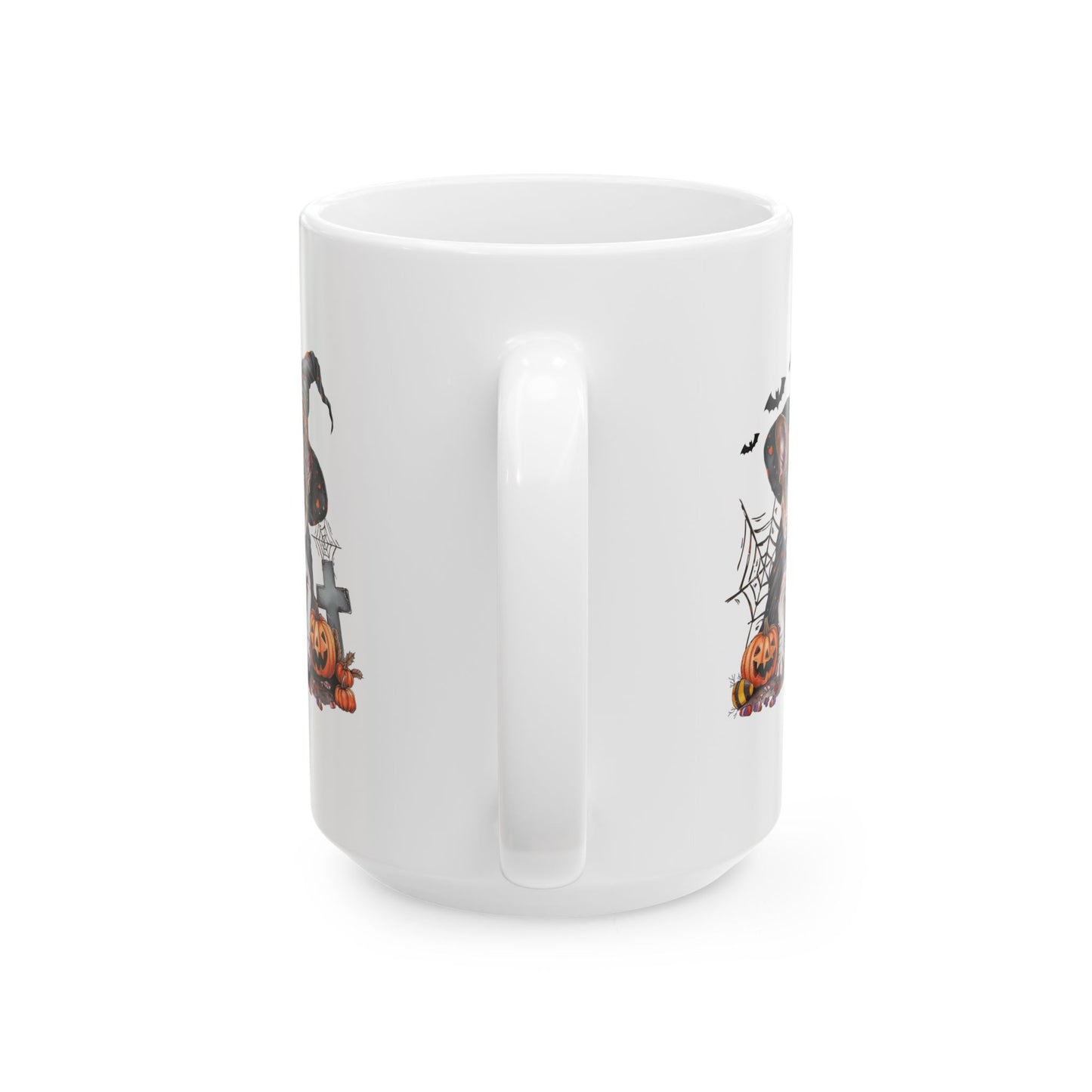 Spooky Frenchie Halloween Ceramic Mug,