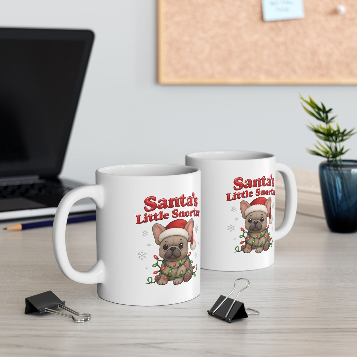 Santa's Little Helper Ceramic Mug, Christmas Coffee Cup, Holiday Gift