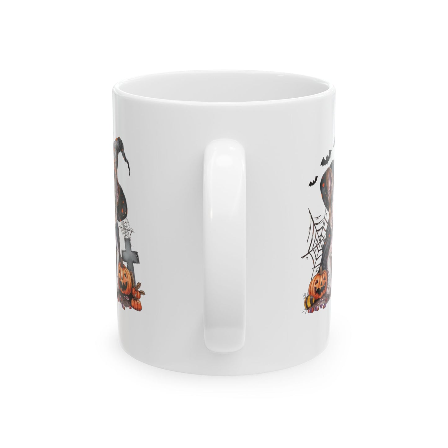 Spooky Frenchie Halloween Ceramic Mug,