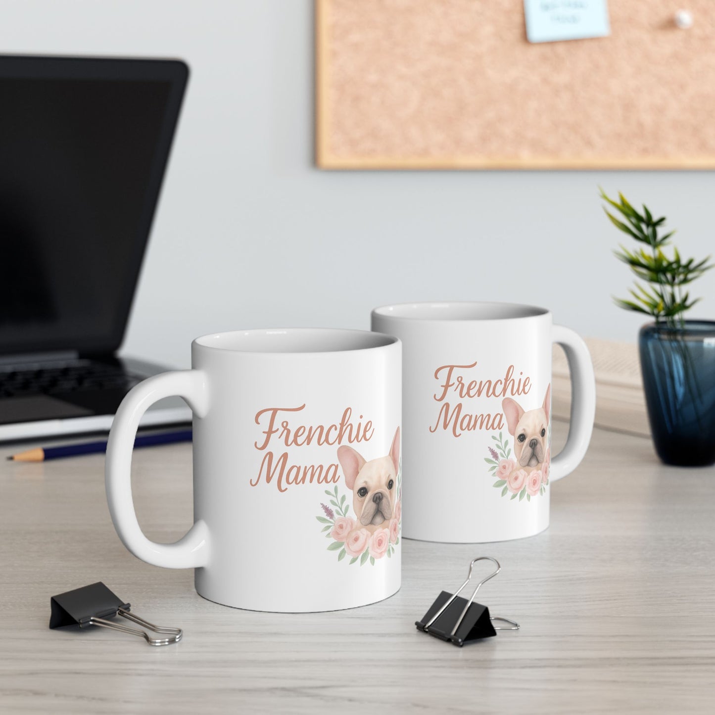Frenchie Mom Ceramic Mug - Gift for Dog Lovers, Cute French Bulldog Mug, Animal Lover's Gift