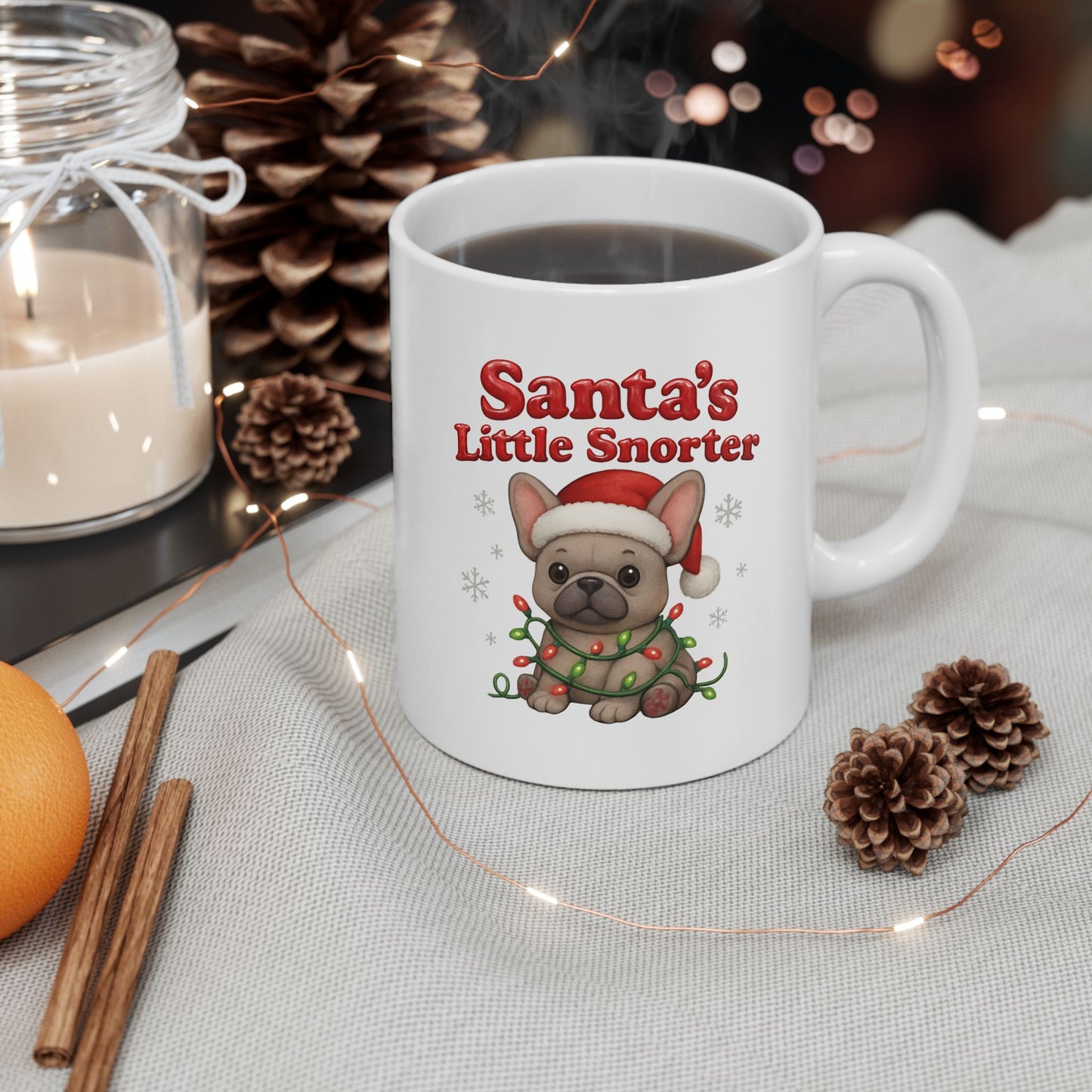 Santa's Little Helper Ceramic Mug, Christmas Coffee Cup, Holiday Gift