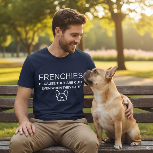 French Bulldog T-Shirt,  Cute Even When They Fart (Funny Unisex Tee)