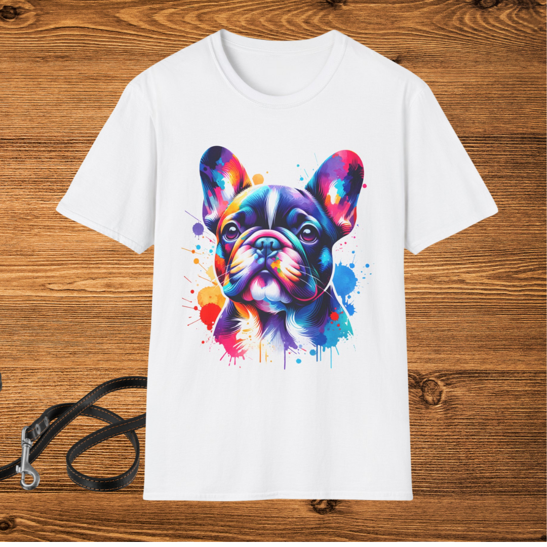 Vibrant French Bulldog T-Shirt, Colorful Dog Tee,